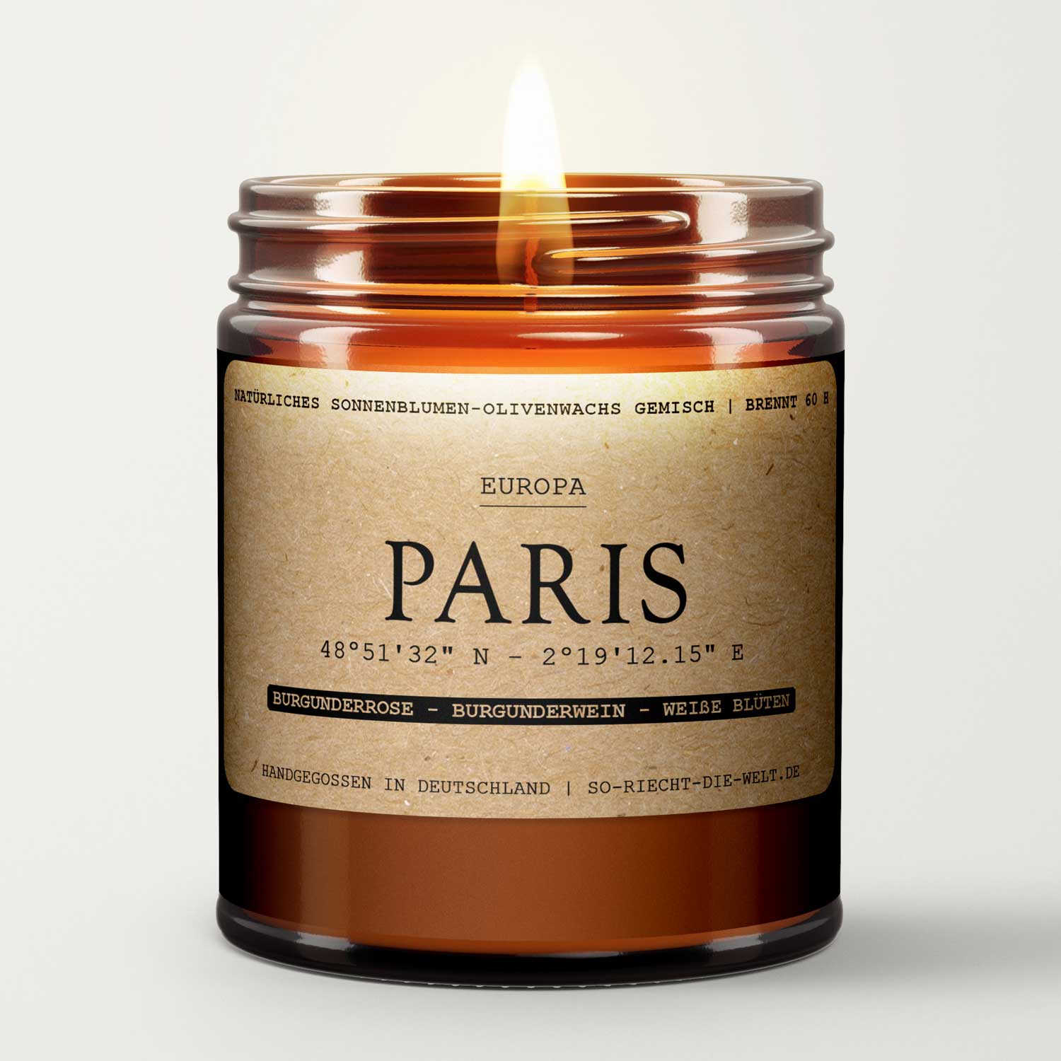 Paris Doftljus – Burgundros | Burgundervin | Vita Blommor